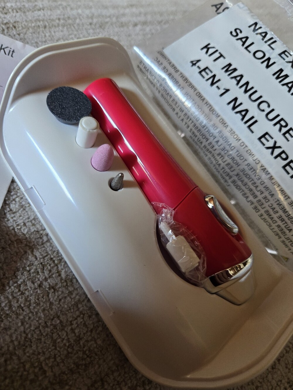 Red 4-in-1 Salon Manicure Kit - Nail Expert